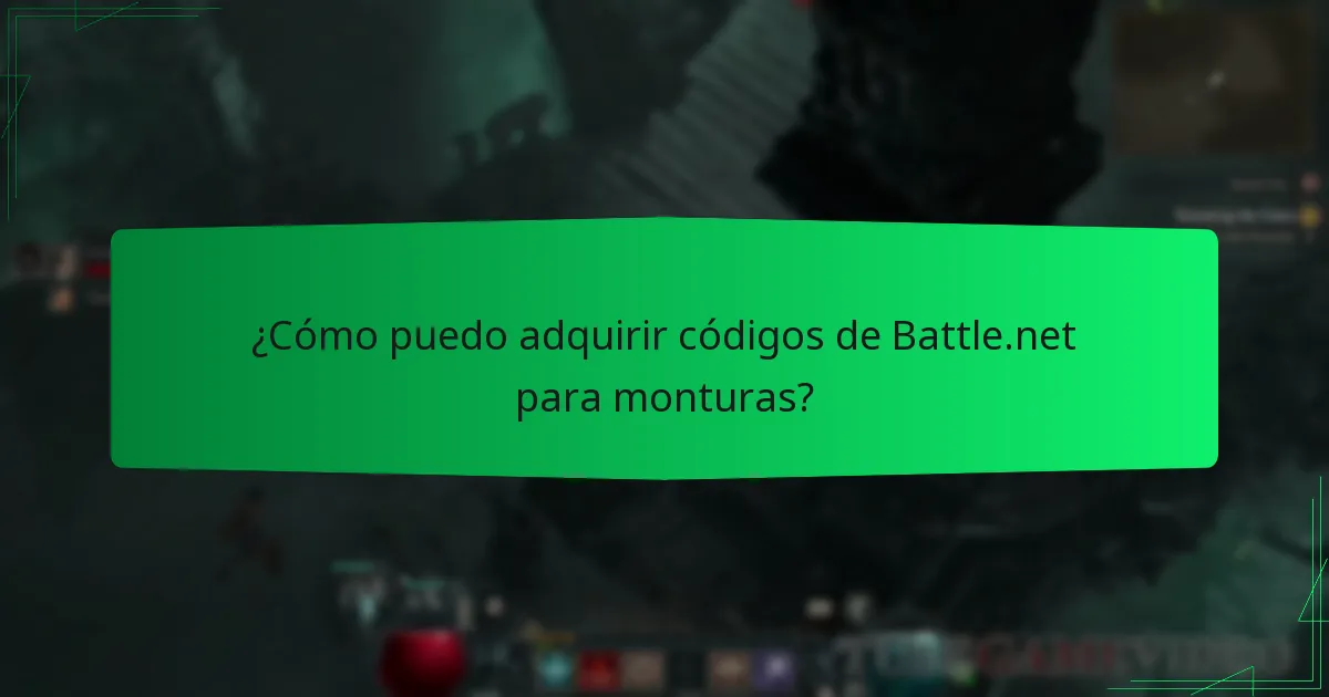 ¿Cómo puedo adquirir códigos de Battle.net para monturas?