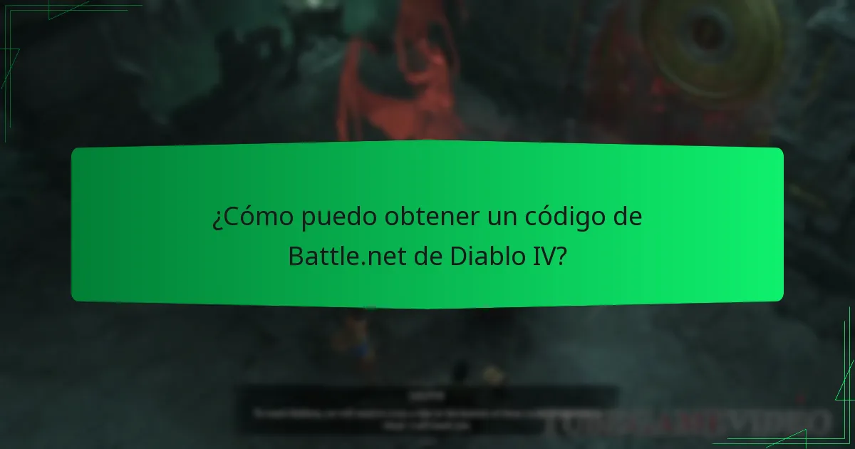 ¿Cómo puedo obtener un código de Battle.net de Diablo IV?