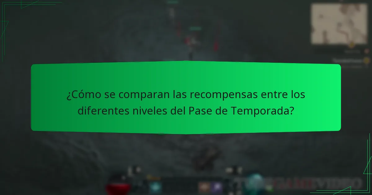 ¿Cómo se comparan las recompensas entre los diferentes niveles del Pase de Temporada?
