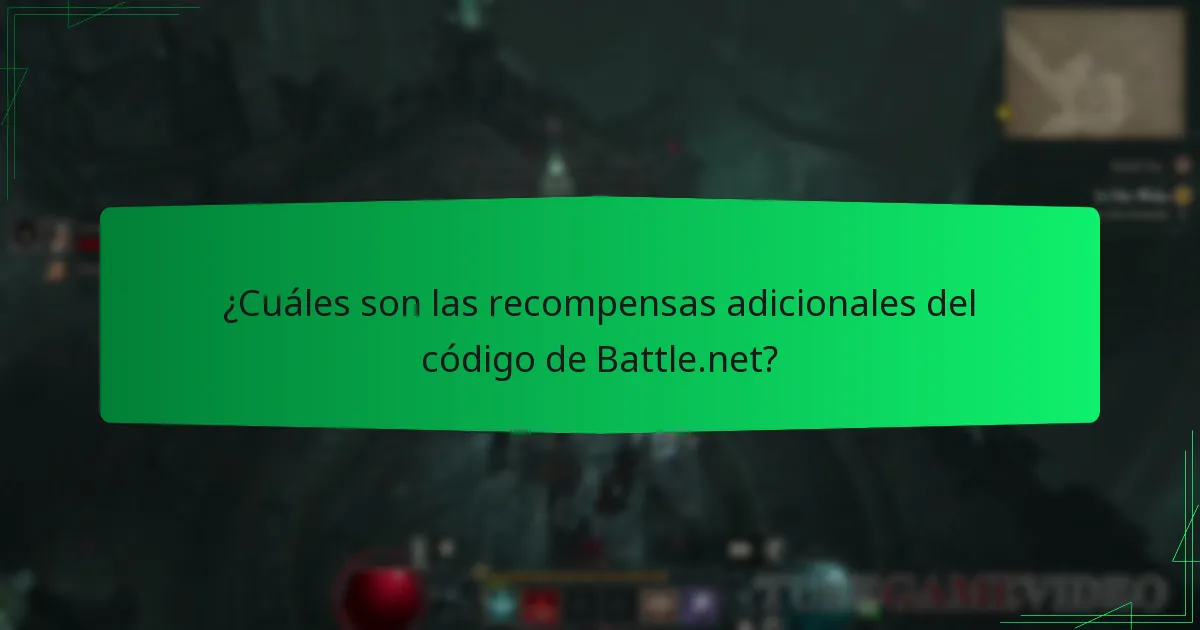 ¿Cuáles son las recompensas adicionales del código de Battle.net?